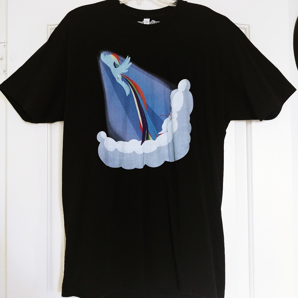 My Little Pony T-shirt, Large, Black, by WeLoveFine, with Rainbow Dash Graphic